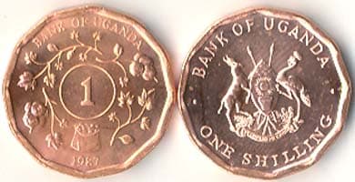 1,000 Uganda KM27(U) 1 Shilling Bulk World Coins representative product image