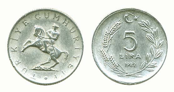 Turkey KM949&944(F-VF) 5 Lira β Lot of 55 representative product image
