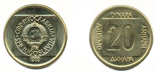 Yugoslavia KM132(U) 20 Dinara β Lot of 65 representative product image