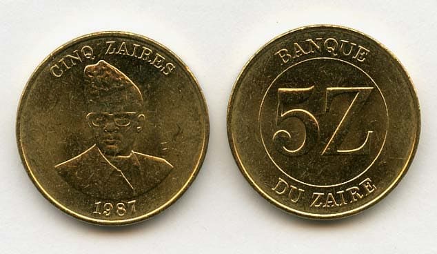 Zaire KM14(U) 5 Zaires β Lot of 20 representative product image