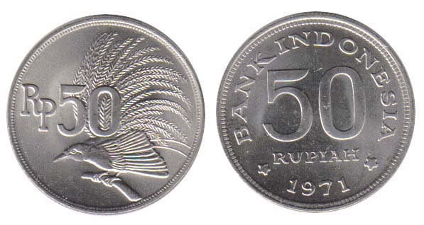 Indonesia KM35(U) 50 Rupiah β Lot of 50 representative product image