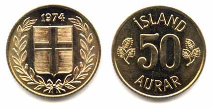 1,000 Iceland KM17(U) 50 Aurar Bulk World Coins representative product image