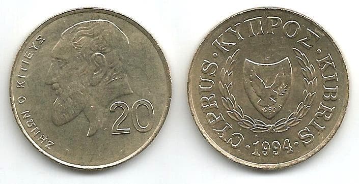 Cyprus KM62.2(U) 20 Cents β Lot of 25 representative product image