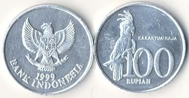1,000 Indonesia KM61(U) 100 Rupiah Bulk World Coins representative product image