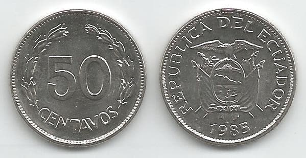 Ecuador KM87(U) 50 Centavos – Lot of 30 representative product image
