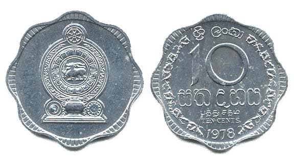 Sri Lanka KM140a(U) 10 Cents β Lot of 55 representative product image