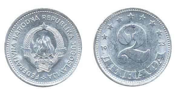 Yugoslavia KM31(U) 2 Dinara β Lot of 45 representative product image
