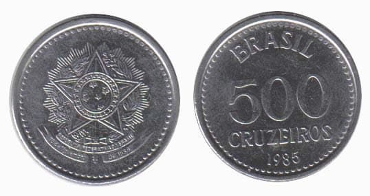 Brazil KM597(U) 500 Cruzeiros β Lot of 65 representative product image