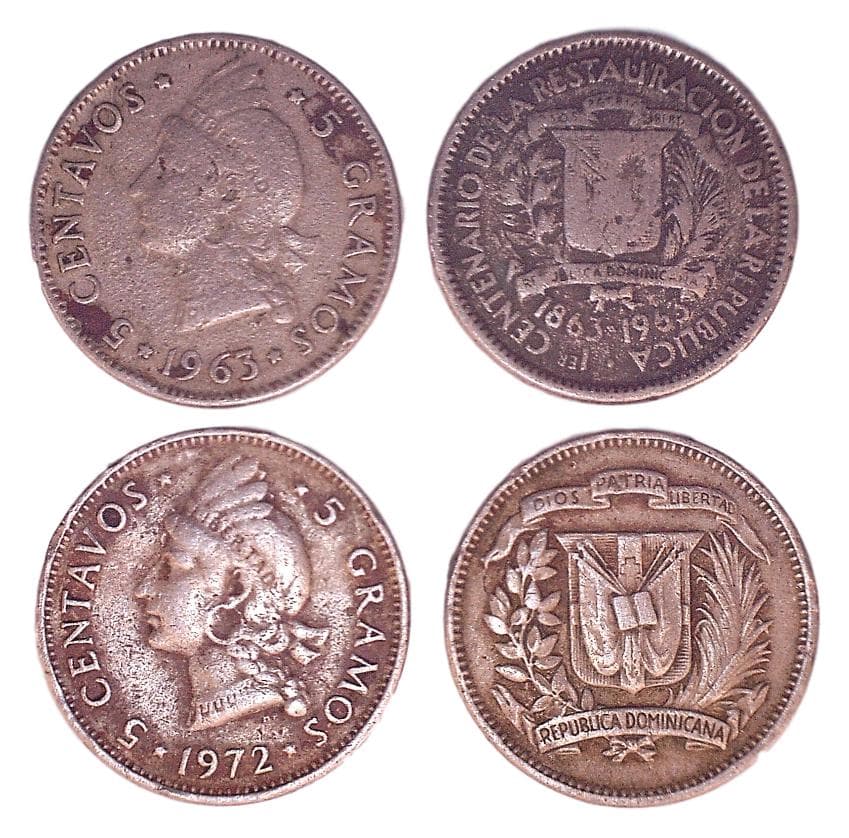 Dominican Rep. KM18-26(VG-F) 5 Centavos β Lot of 67 representative product image
