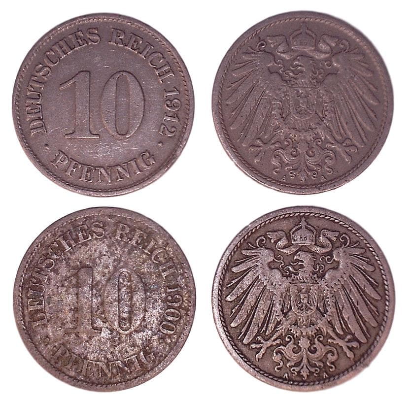 Germany KM12(F-VF) 10 Pfennig β Lot of 24 representative product image