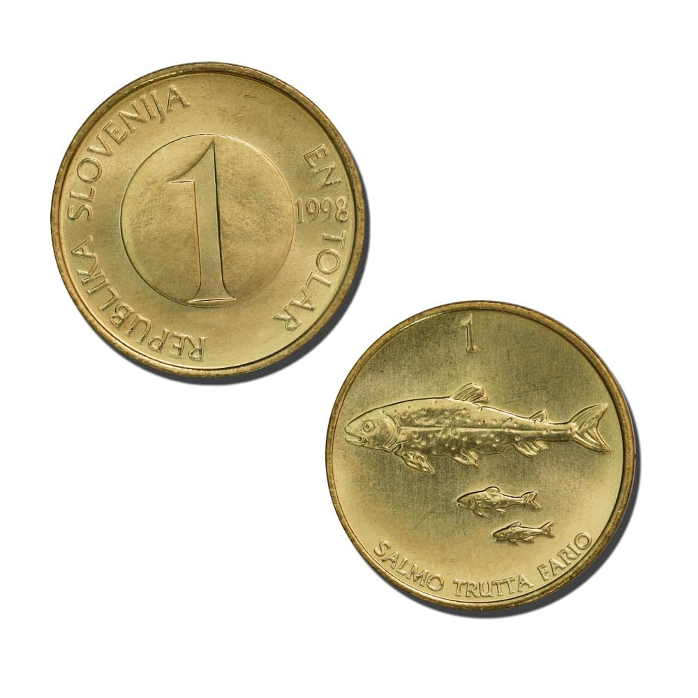 1,000 Slovenia KM4(U) 1 Tolar Bulk World Coins representative product image
