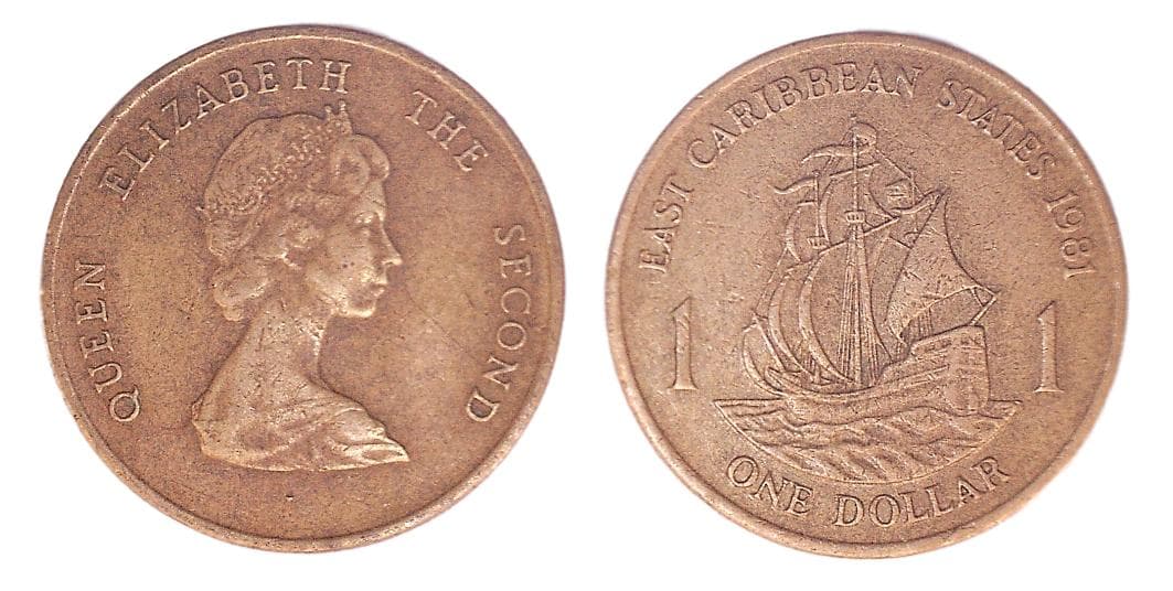 East Caribbean KM15(VF-XF) 1 Dollar β Lot of 47 representative product image