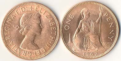 Great Britain KM897(U) 1 Penny Elizabeth II β Lot of 33 representative product image