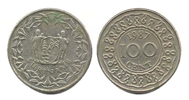 Surinam KM23(VF-F) 100 Cents β Lot of 40 representative product image