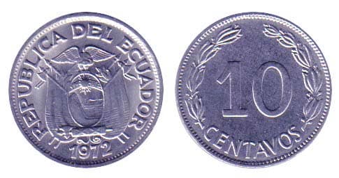 Ecuador KM76c(U) 10 Centavos β Lot of 65 representative product image