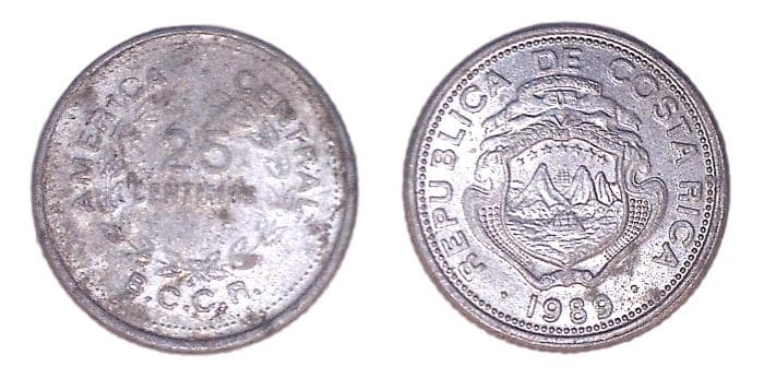 Costa Rica KM188.3(C) 25 Centimos – Lot of 100 representative product image