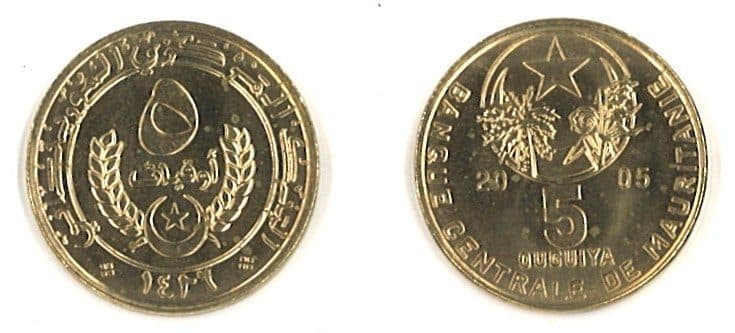 Mauritania KM3a(U) 5 Ouguiya β Lot of 25 representative product image
