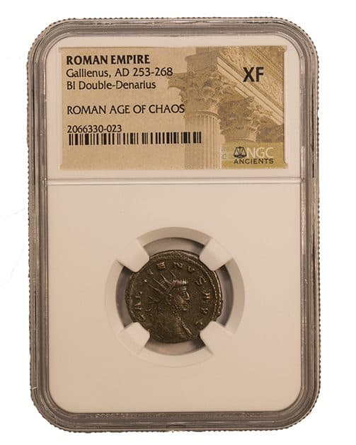 NGC-Certified Roman Coin: Gallienus, ANT, Grade XF β representative ECC supplier stock image; exact coin and slab vary