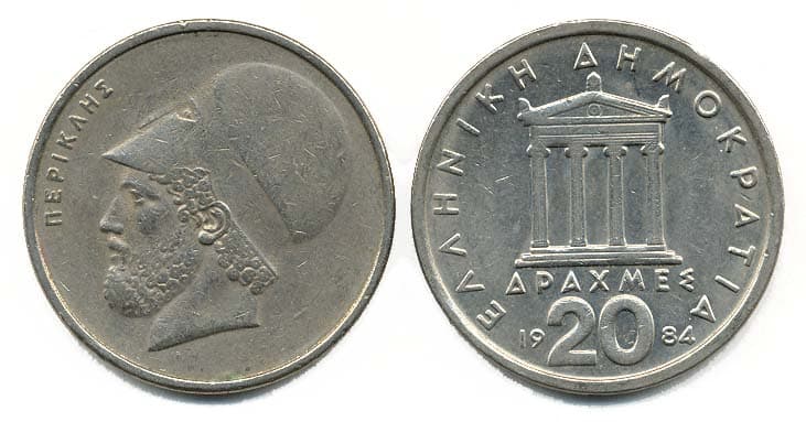 Greece KM133(VF) 20 Drachmai β Lot of 40 representative product image
