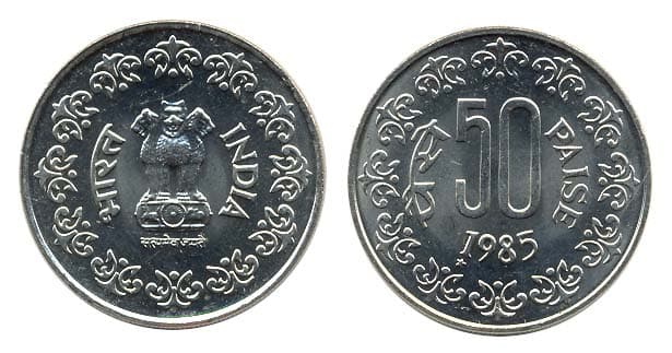 India KM65(U) 50 Paise β Lot of 50 representative product image