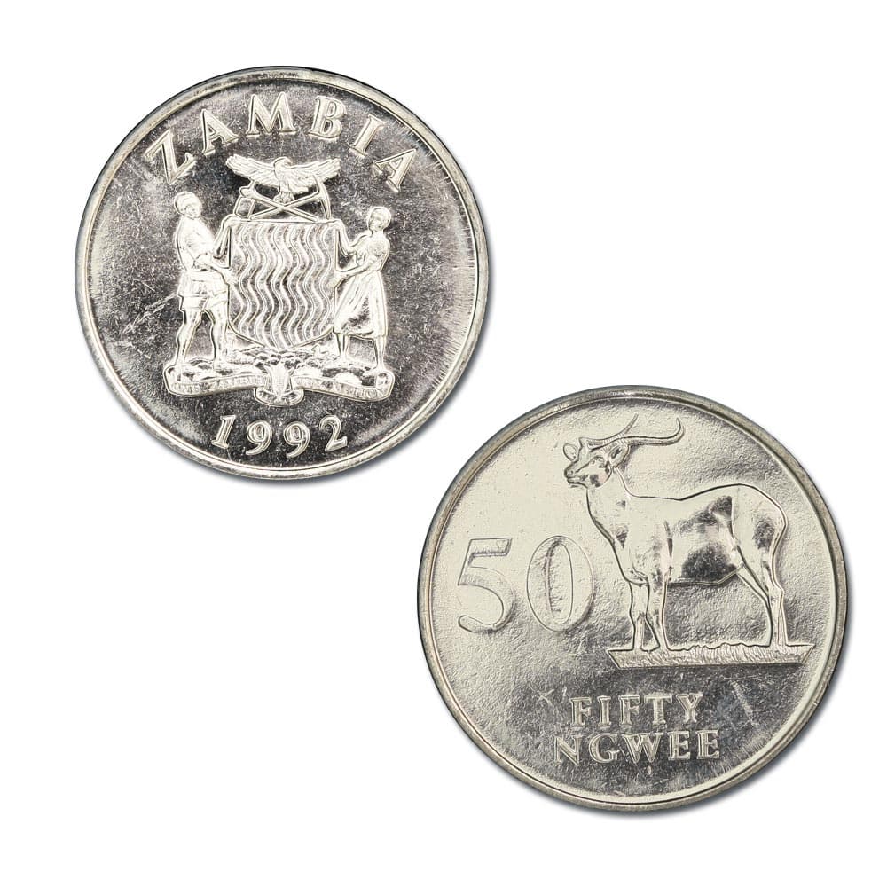 1,000 Zambia KM30(U) 50 Ngwee (Camel) Bulk World Coins representative product image