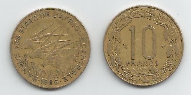 Central African St. KM9(VG) 10 Francs β Lot of 25 representative product image