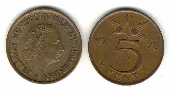 Netherlands KM181(VF-XF) 5 Cents β Lot of 80 representative product image