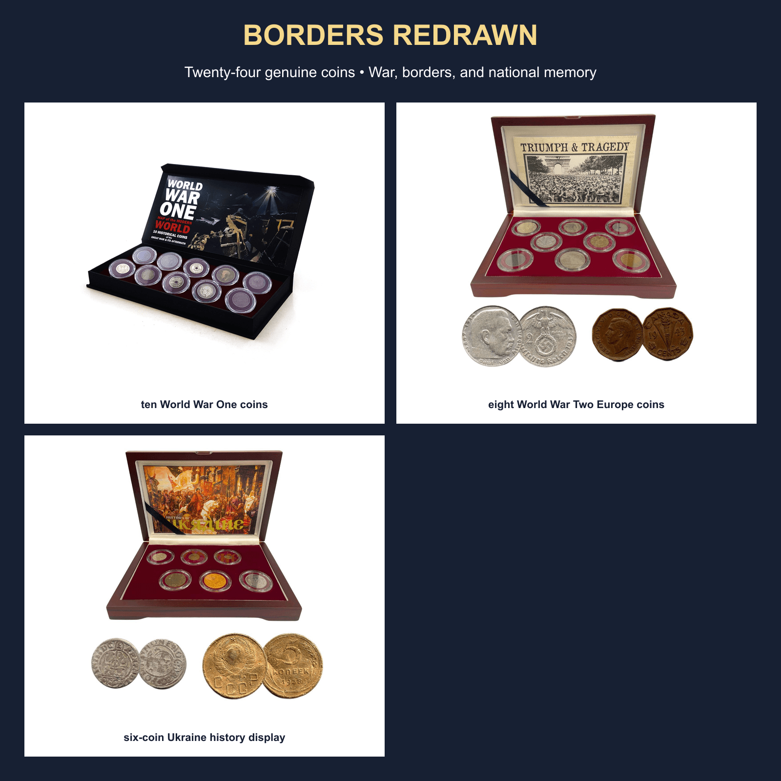 Borders Redrawn: 24-Piece Modern Europe Coin Collection physical curated coin collection