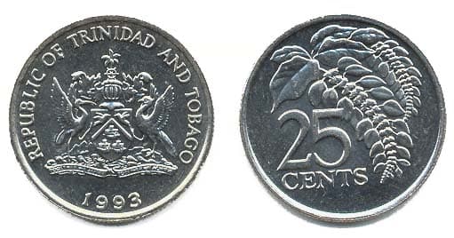 Trinidad & Tobago KM32(U) 25 Cents β Lot of 65 representative product image
