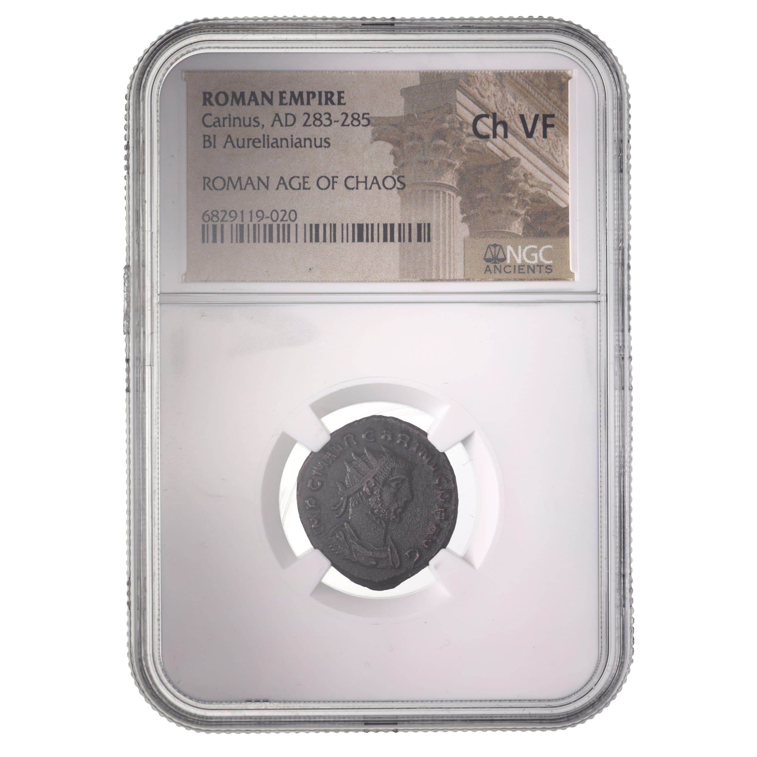 NGC-Certified Roman Coin: Carinus, ANT, Grade CH-VF — representative ECC supplier stock image; exact coin and slab vary