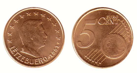 Luxembourg KM77(U) 5 Luxe. Cents * β Lot of 100 representative product image