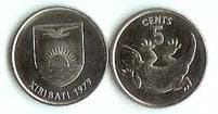 Kiribati KM3a(U) 5 Cents β Lot of 100 representative product image