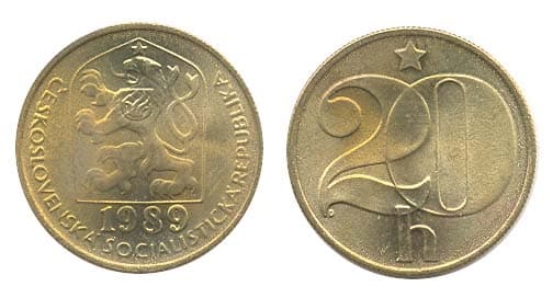 Czechoslovakia KM143(U) 20 Haleru – Lot of 65 representative product image