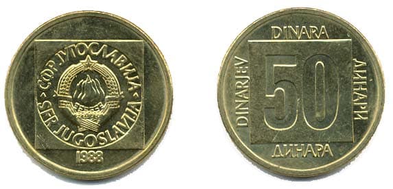 Yugoslavia KM133(U) 50 Dinara – Lot of 55 representative product image