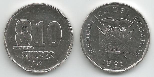 Ecuador KM92.2(U) 10 Sucres β Lot of 67 representative product image