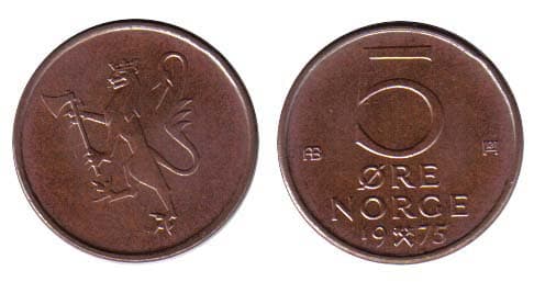 Norway KM415(U) 5 Ore β Lot of 40 representative product image