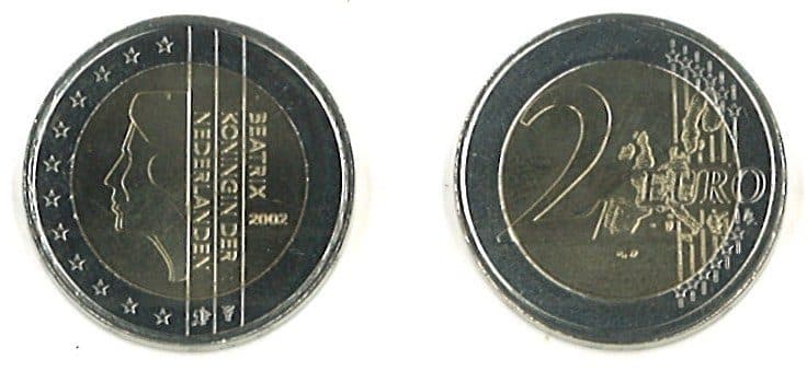 Netherlands KM241(U) 2 Neth. Euros β Lot of 6 representative product image