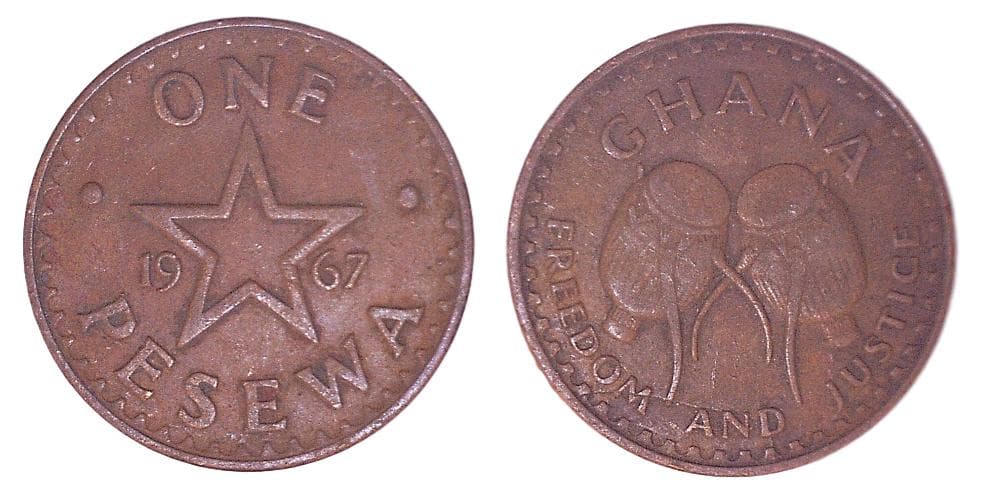 Ghana KM13(VF) 1 Pesewa β Lot of 24 representative product image
