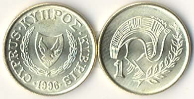 1,000 Cyprus KM53.3(U) 1 Cent Bulk World Coins representative product image