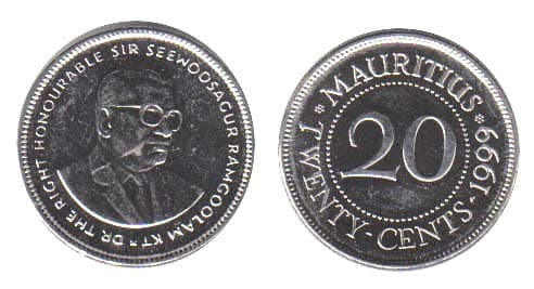 Mauritius KM53(U) 20 Cents β Lot of 50 representative product image