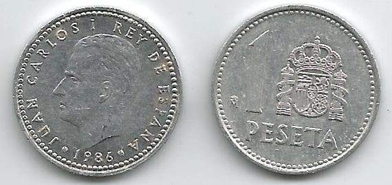 1,000 Spain KM821(C) 1 Peseta Bulk World Coins representative product image