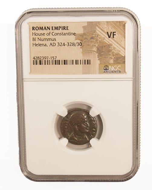 NGC-Certified Roman Coin: Helena, AE3, Grade VF β representative ECC supplier stock image; exact coin and slab vary