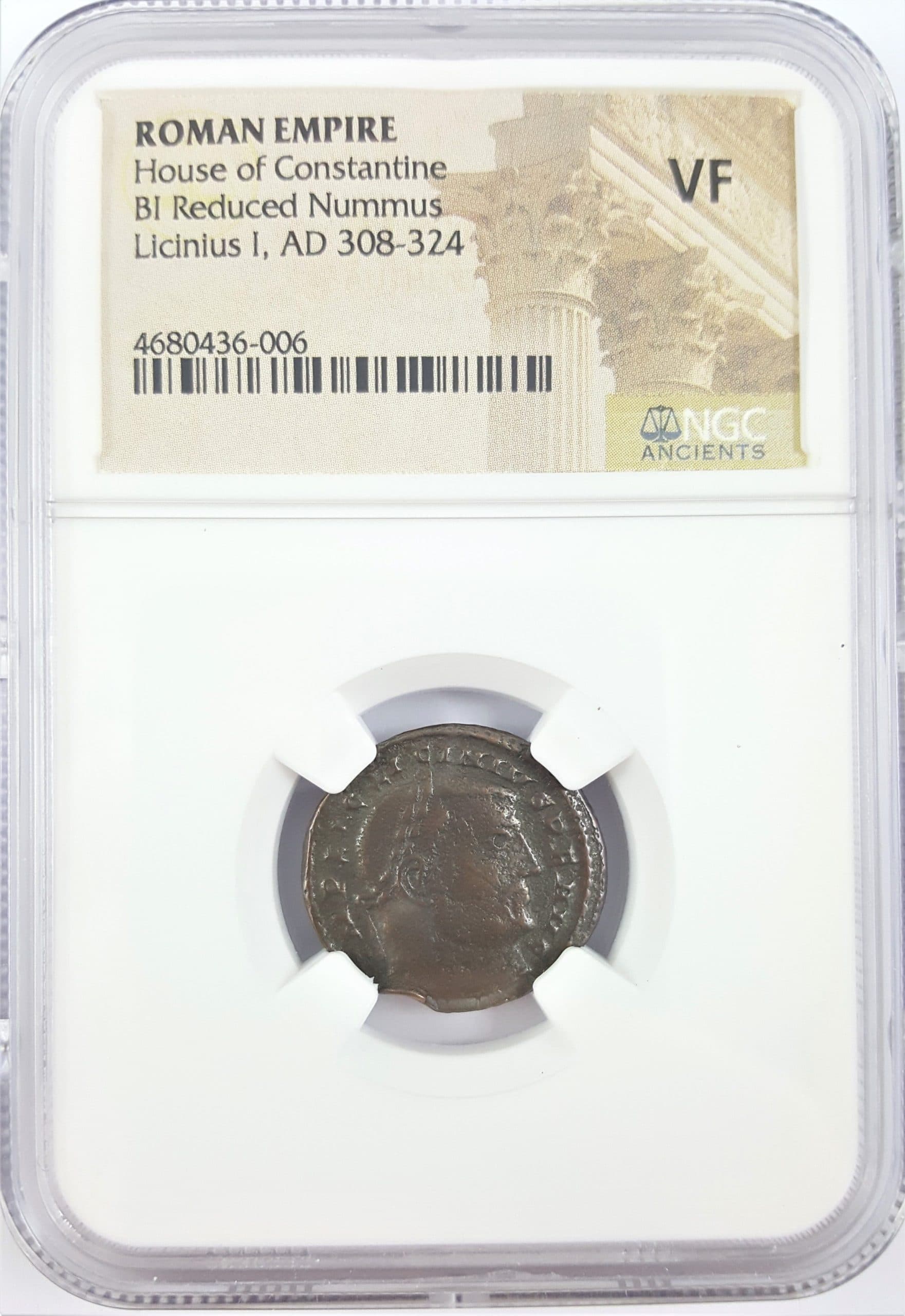 NGC-Certified Roman Coin: LICINIUS1ST, Grade LG — representative ECC supplier stock image; exact coin and slab vary