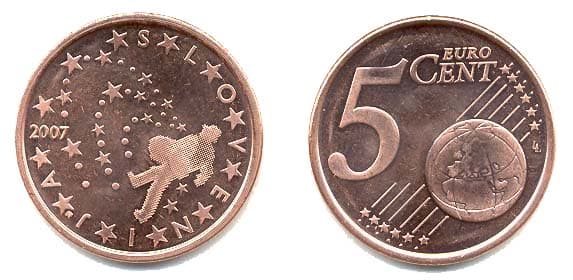 Slovenia KM70(U) 5 Euro Cents β Lot of 60 representative product image