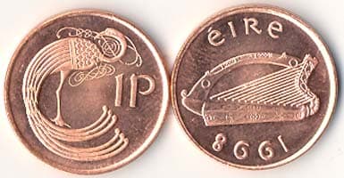 Ireland KM20a(U) 1 Penny – Lot of 25 representative product image