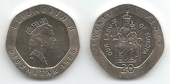 Gibraltar KM16(U) 20 Pence β Lot of 35 representative product image