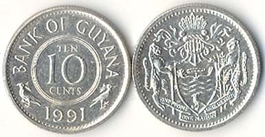 Guyana KM33(U) 10 Cents β Lot of 100 representative product image