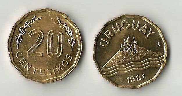 Uruguay KM67(U) 20 Centesimos β Lot of 25 representative product image