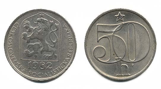 Czechoslovakia KM89(VF-XF) 50 Haleru β Lot of 70 representative product image