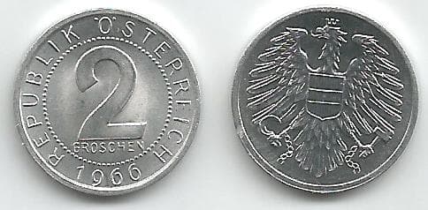 Austria KM2876(U) 2 Groschen β Lot of 67 representative product image